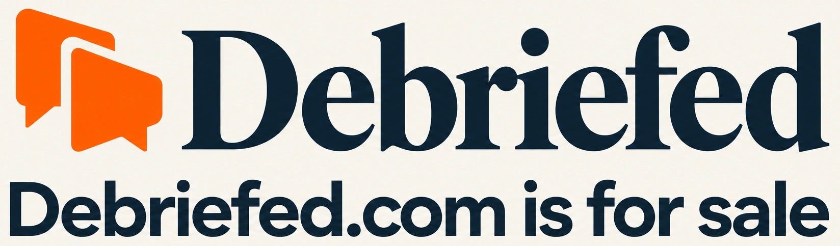 Debriefed. Debriefed.com is for sale.